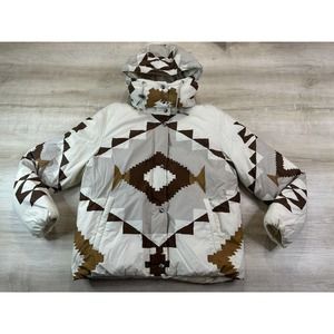 Polo Ralph Lauren Women S Aztec Coat Southwestern Puffer Navajo Tan $498